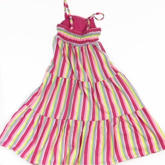 CAT & JACK Candy Stripe Barbie Pink Spaghetti Strap Maxi XS (4/5) - Picture 2 of 7